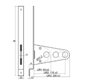 Držák trubkového sněholamu  BD 350/30 uchwyt_BD_