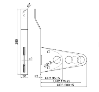 Držák protisněhových trubek pro střešní tašky uchwyt_dbdc_rury