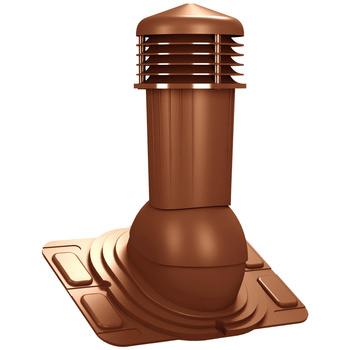 Větrací komínek Standard Plus Ø125 mm pro  nízké trapézové plechy s odvodem kondenzátu