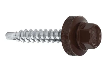 Farmářský šroub s podložkou EPDM do plechu pro dřevo 4,8 x 35 RAL 8017 250ks