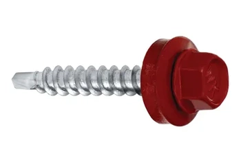 Farmářský šroub s podložkou EPDM do plechu pro dřevo 4,8 x 55 RAL 3011 200ks