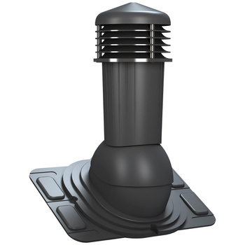 Větrací komínek Standard Plus Ø125 mm pro  nízké trapézové plechy s odvodem kondenzátu